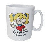 CANECA INF. REDONDA - Coisas de Meninas - 120ml - Caixa com 60 pçs.