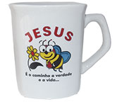 CANECA QUADRO - Jesus - 260ml - Caixa com 60 pçs.