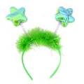 Tiara para Festa Pom Pom Pluma e Molinha Decoração Metalizada